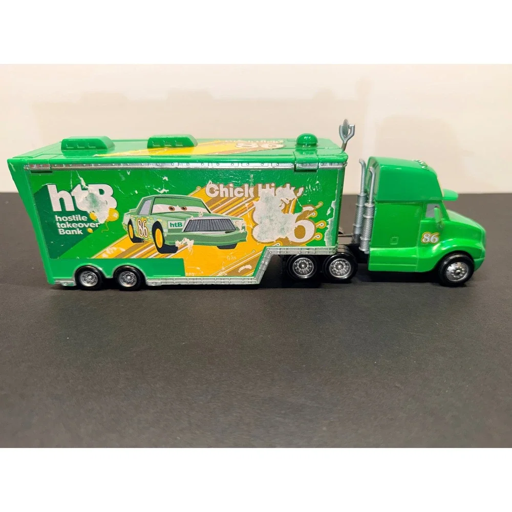 Disney Pixar Cars Mattel Chick Hicks Hauler Truck Trailer Green hTB 86